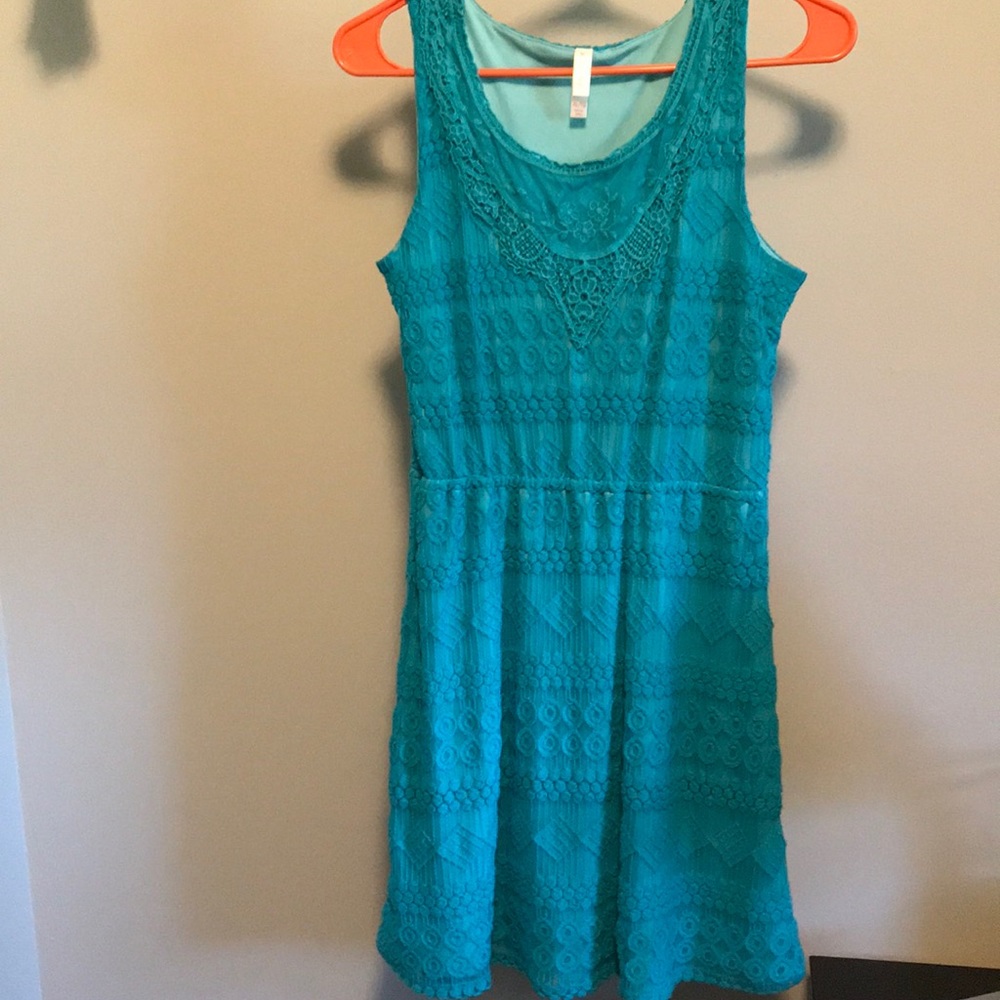 Turquoise Lace Dress